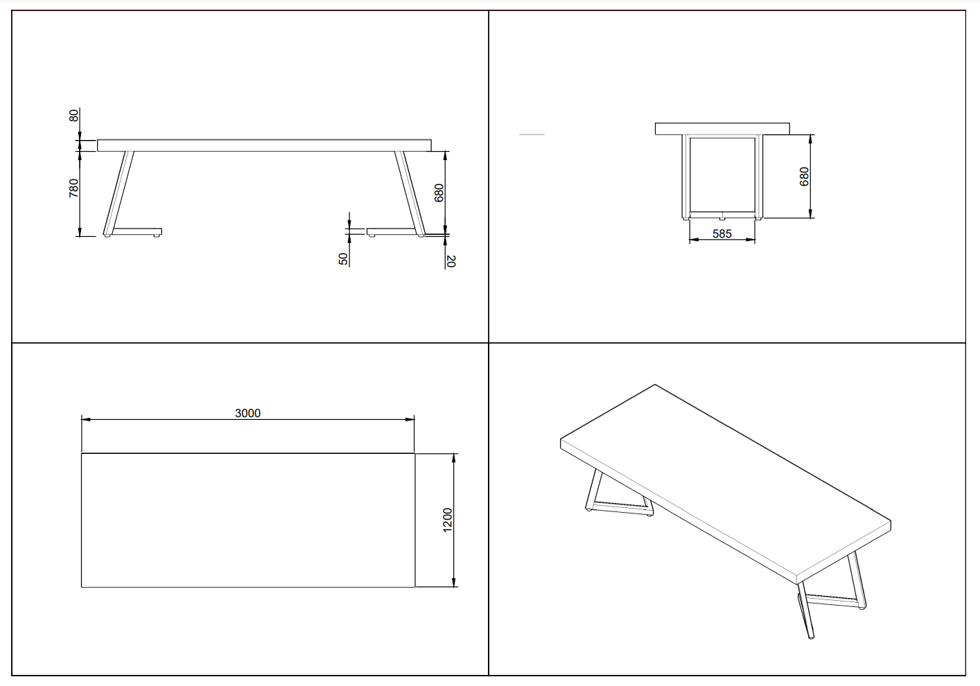 CUSTOM SOLID WOOD DINING TABLE & CHAIR FQU20230703