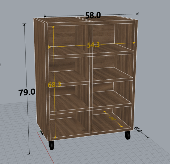 CUSTOM MAIN SHELF 幅58 高79 奥33