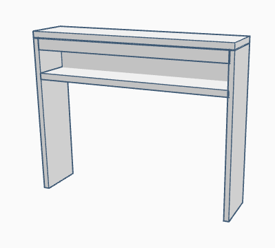 CUSTOM MAIN DESK 幅90 高90 奥20 Simple (Milk) White