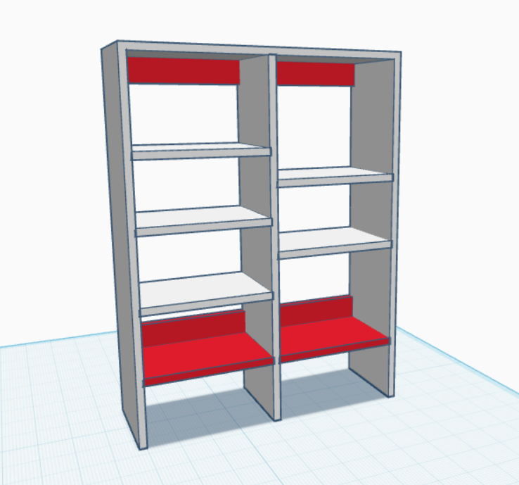 CUSTOM MAIN SHELF 外寸 幅90 高120 奥30