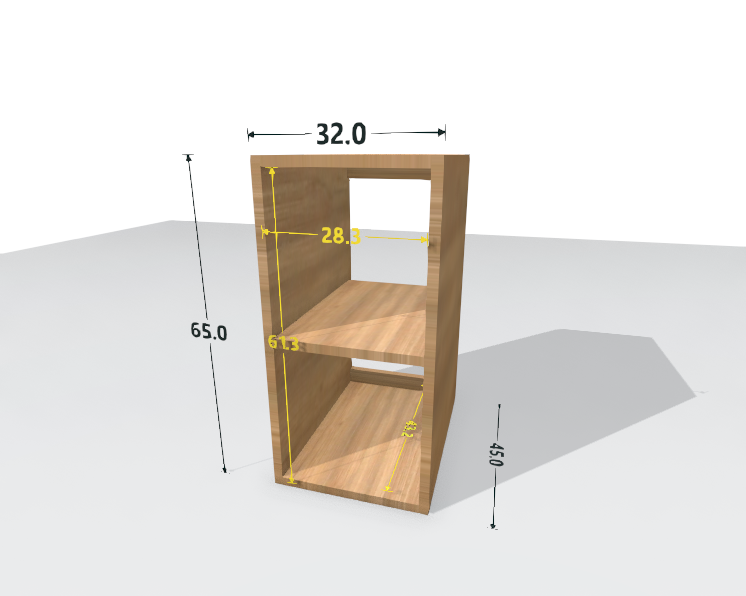 MAIN SHELF 幅32×高さ65×奥行45